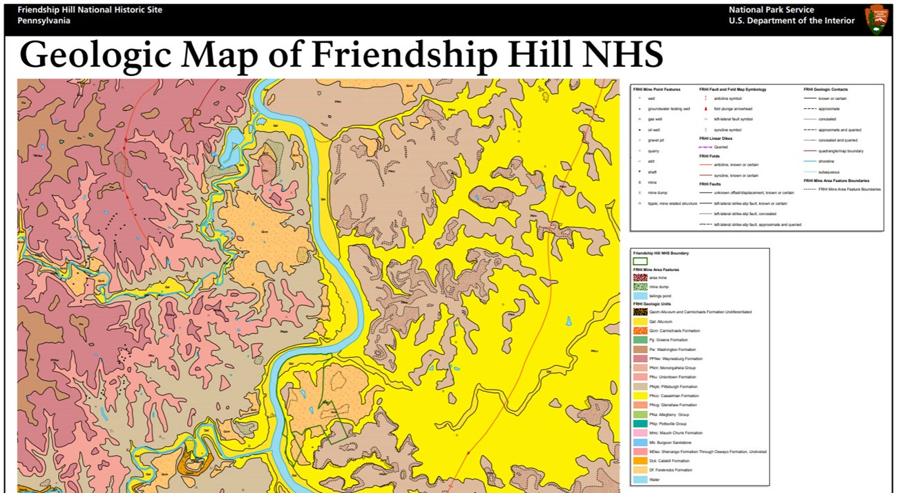 image of friendship hill gri geologic map