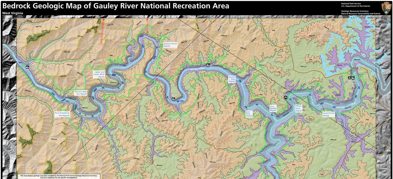 image of gauley river gri geologic map