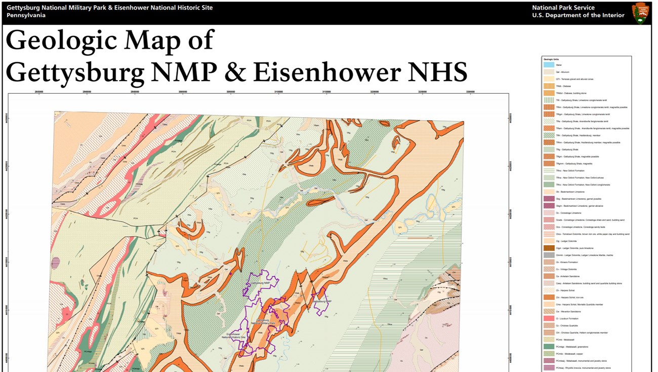 image of gettysburg gri geologic map