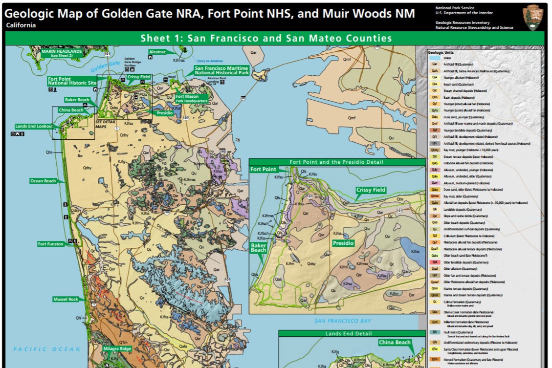 image of golden gate geologic map