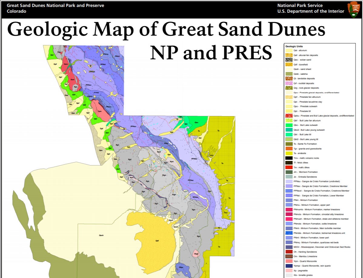 image of great sand dunes gri geologic map