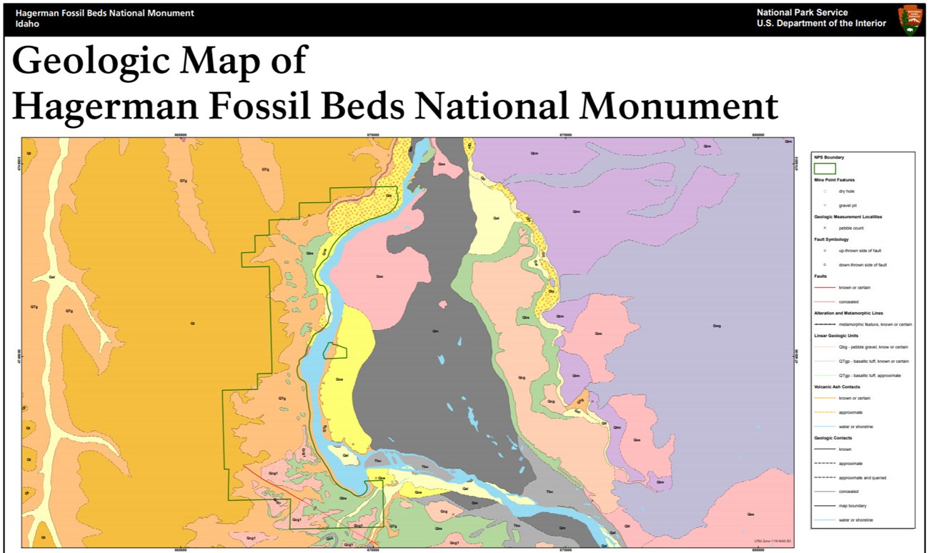 image of hagerman fossil beds gri geologic map