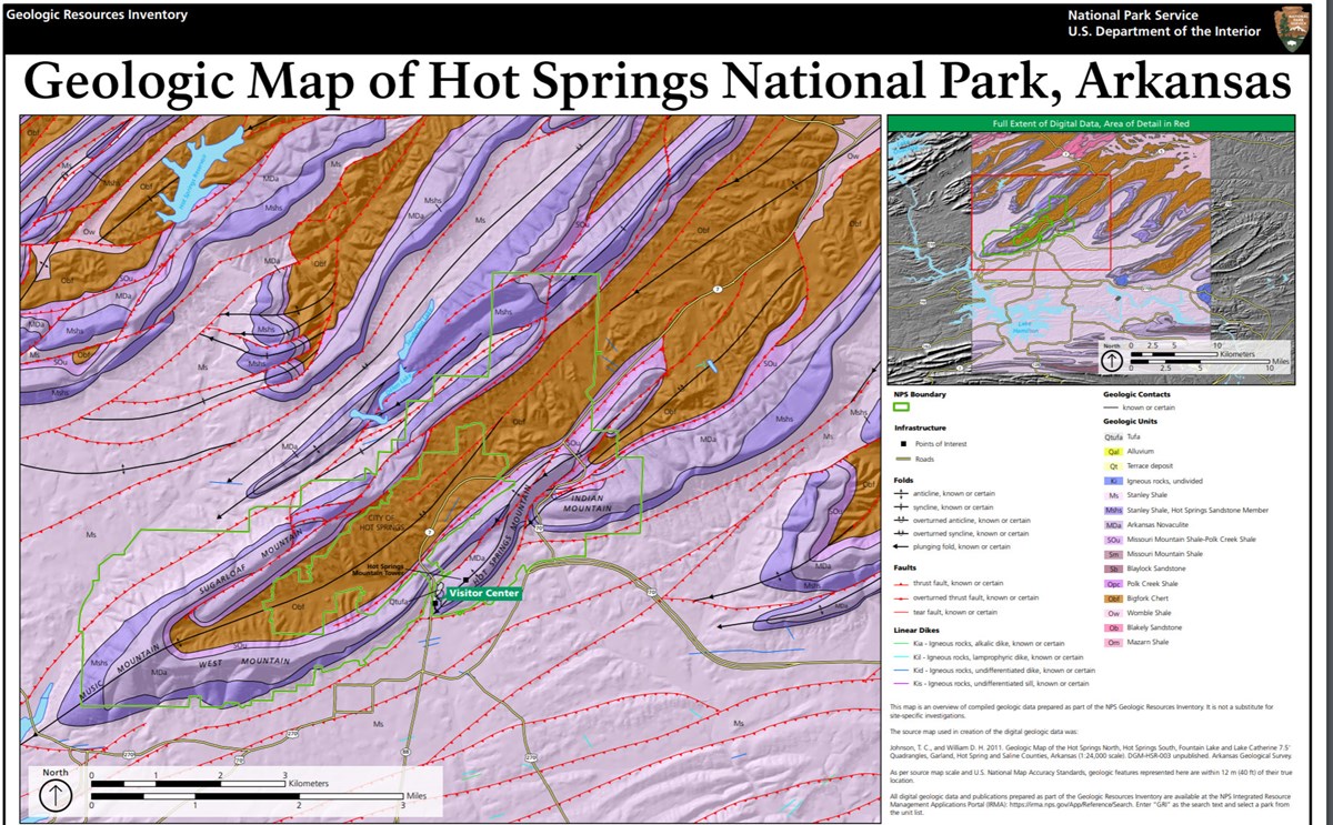 image of hot springs gri geologic map