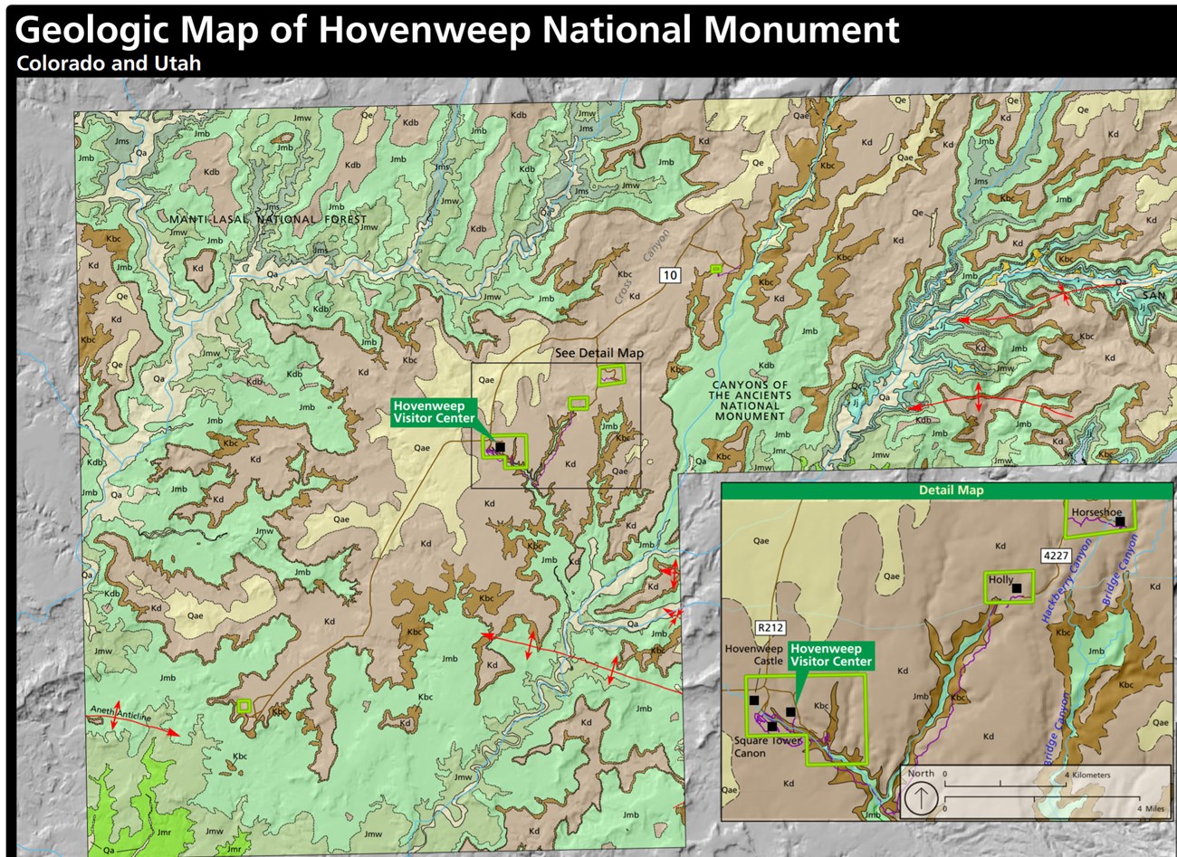 geologic map of hovenweep