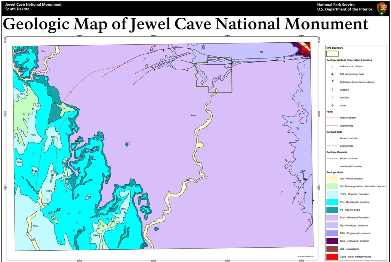 image of jewel cave gri geologic map