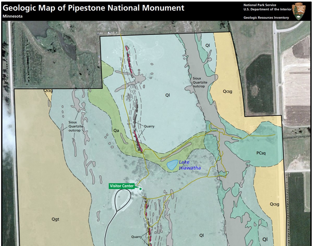 Pipestone National Monument Map Nps Geodiversity Atlas—Pipestone National Monument, Minnesota (U.s. National  Park Service)