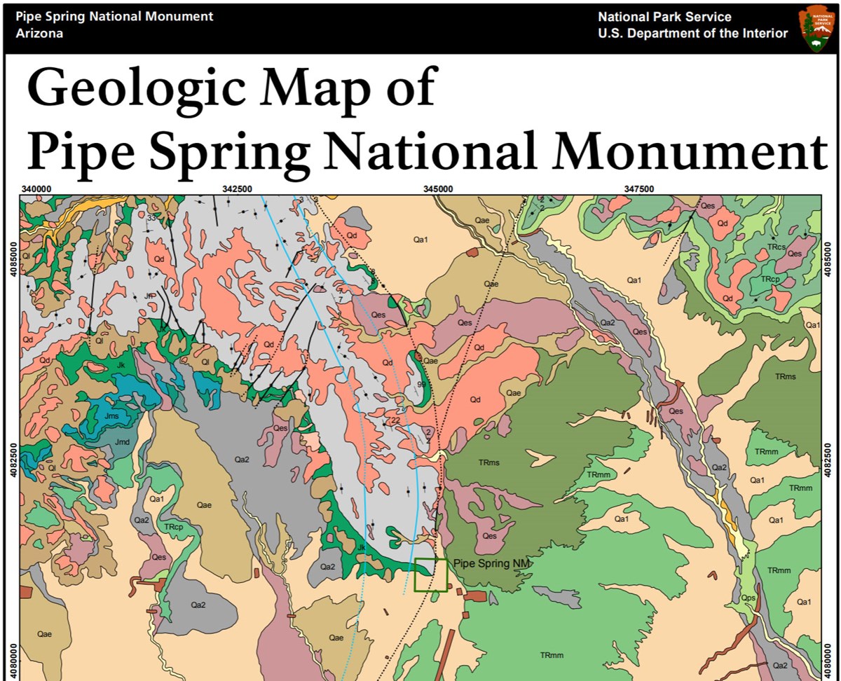 image of pipe spring gri geologic map