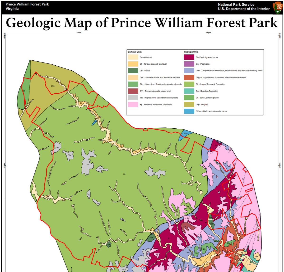 Prince William Gis Mapper Nps Geodiversity Atlas—Prince William Forest Park, Virginia (U.s. National  Park Service)