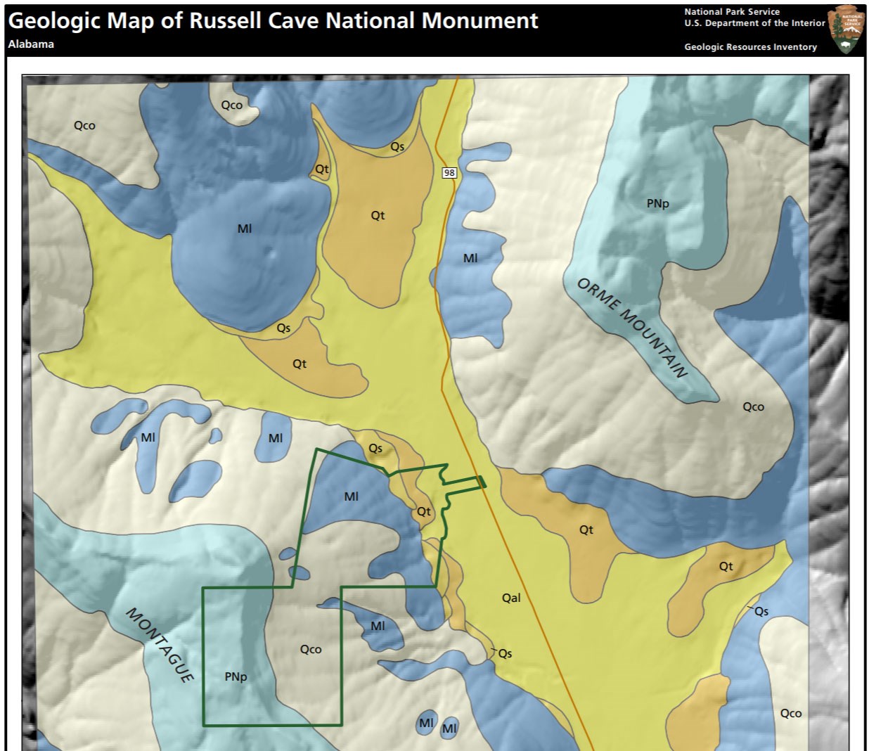 image of park gri geologic map