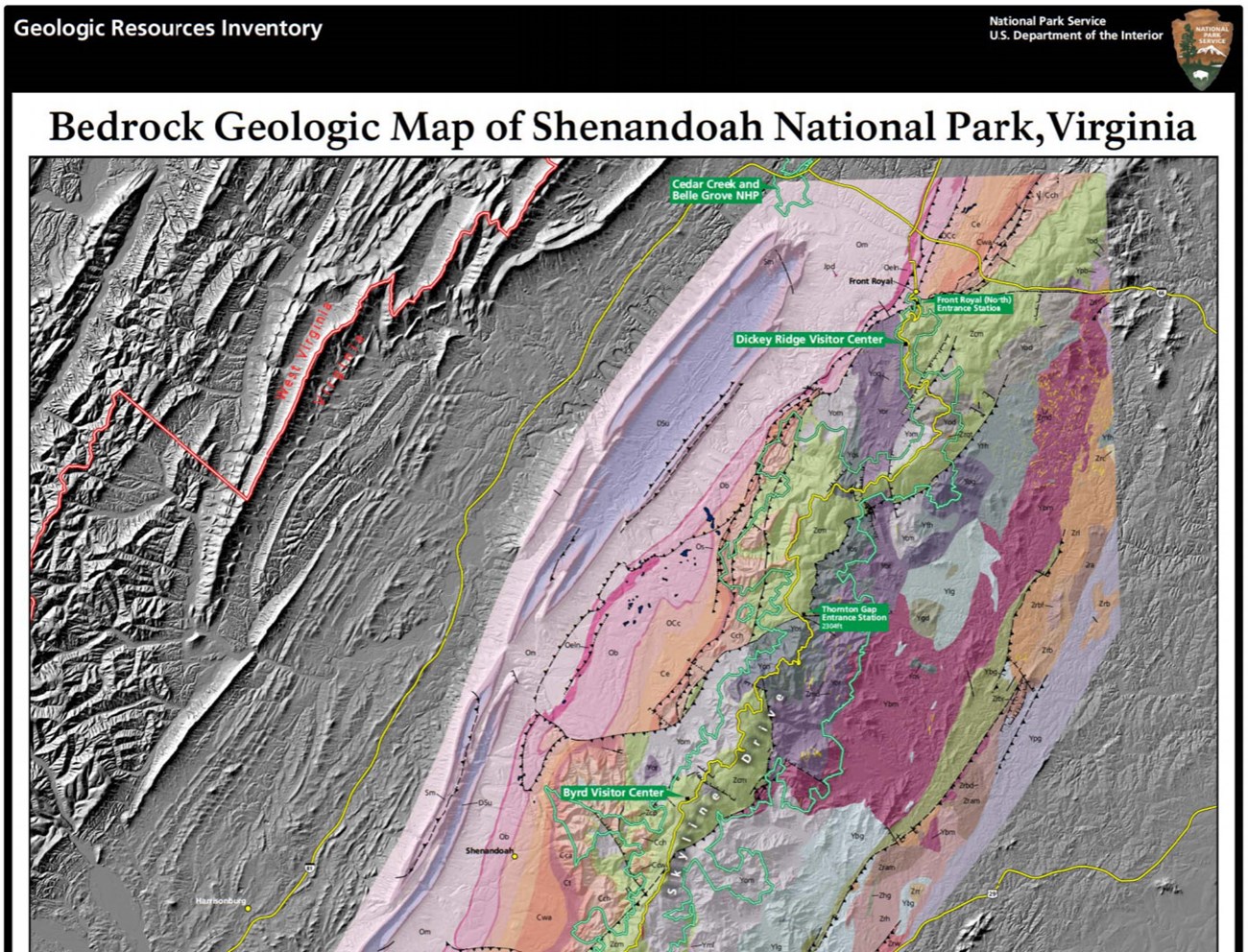 image of shenandoah gri geologic map