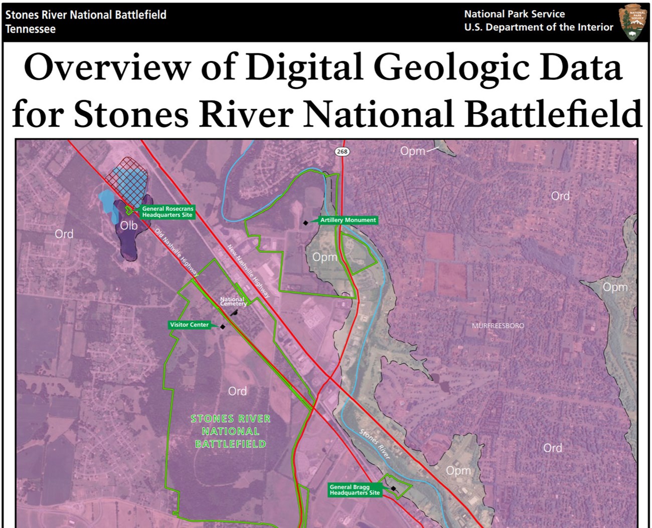 image of stones river gri geologic map