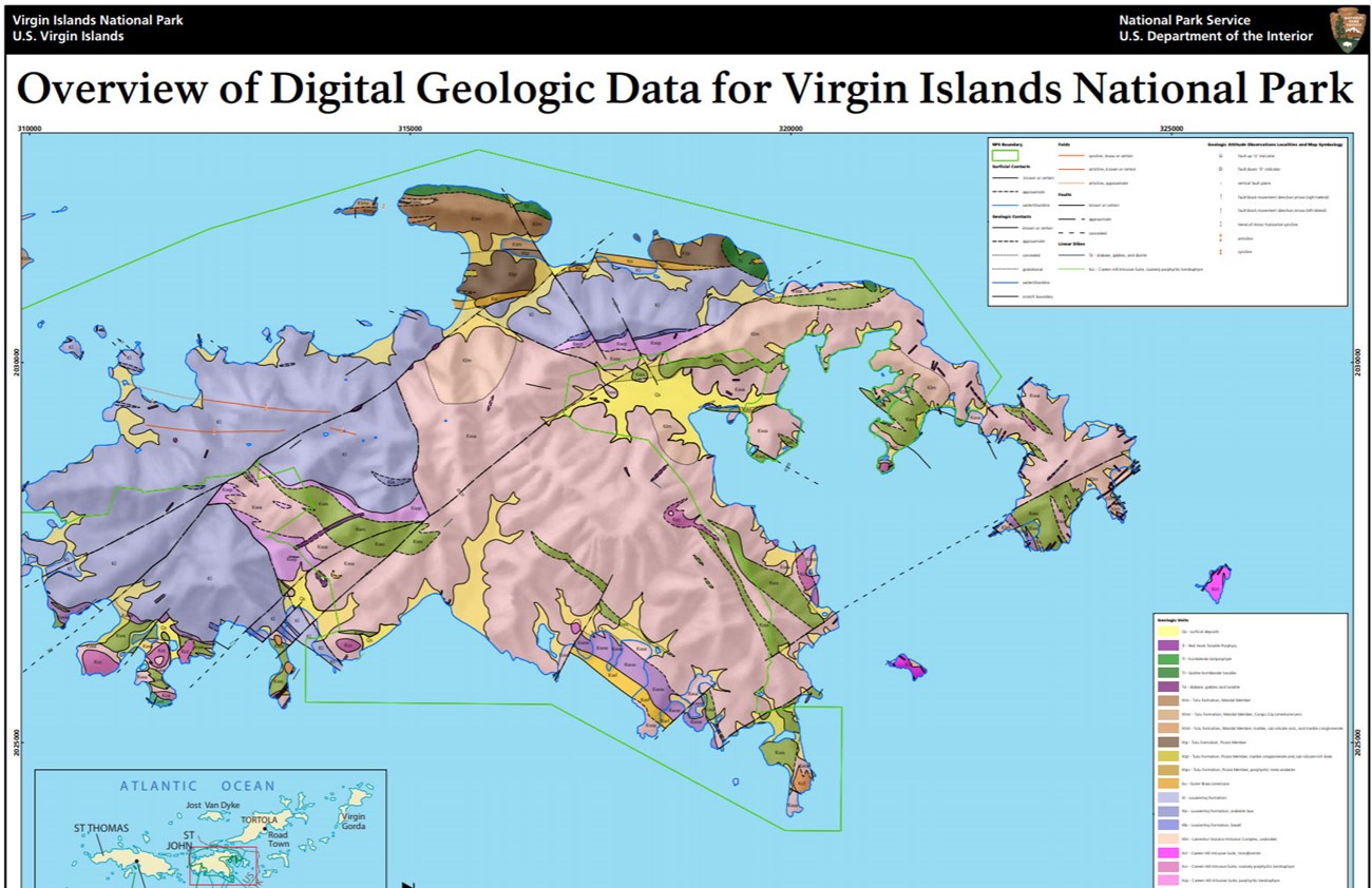 image of virgin islands national park gri geologic map