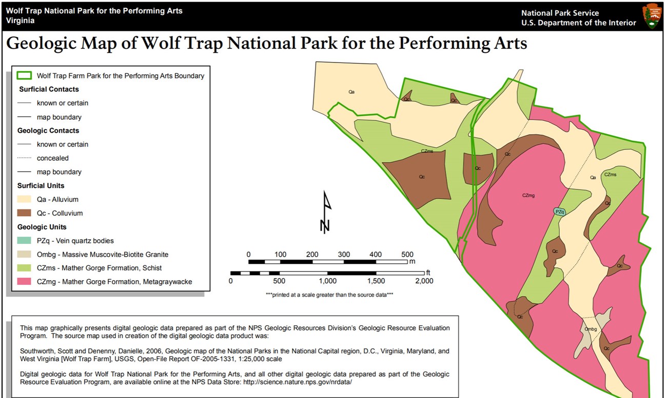image of wolf trap gri geologic map