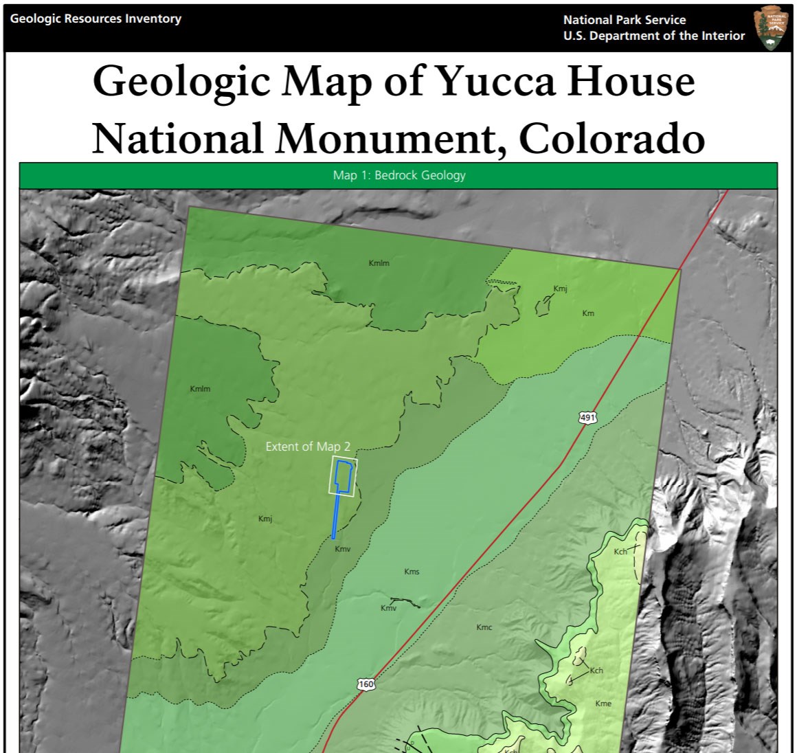 image of yucca house gri geologic map