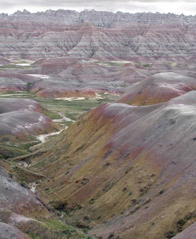 eroded hills