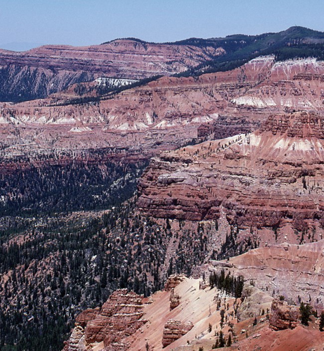 erosional features in the cedar breaks amphitheater