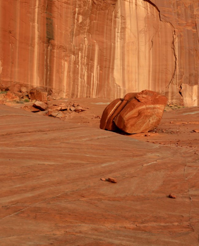 cliff and cross-bedded sandstone