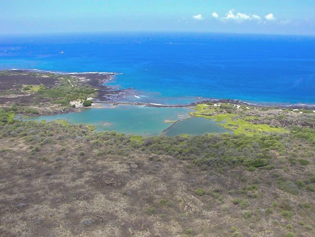 aerial view of kaloko fishpond