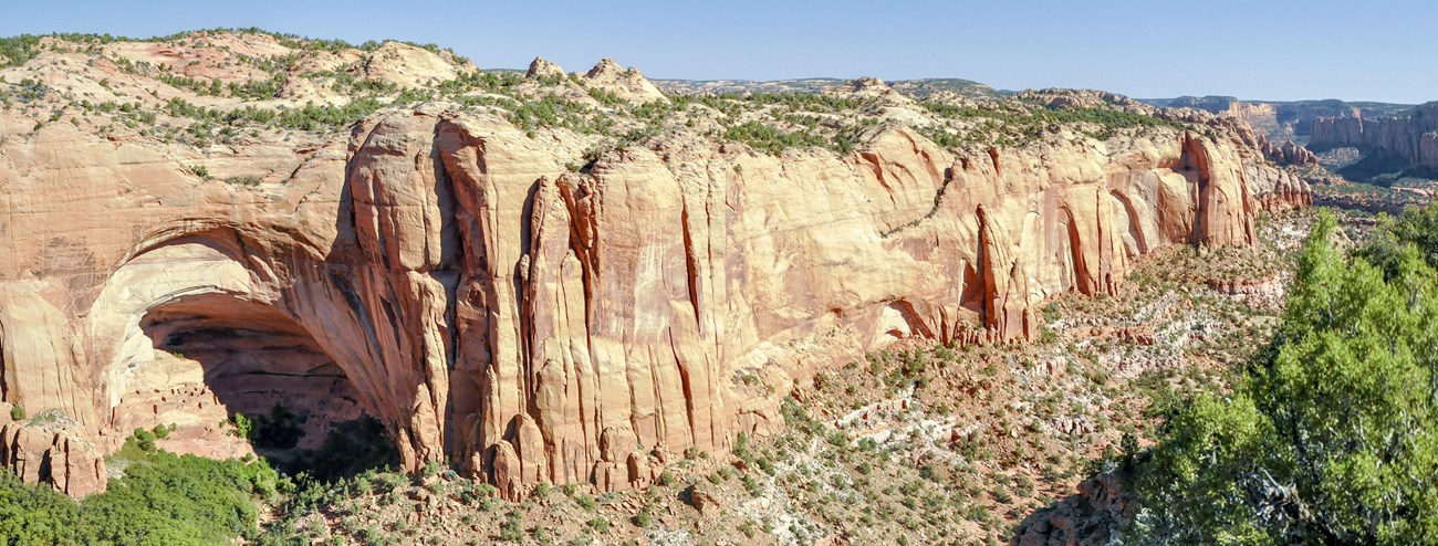 alcove and cliffs