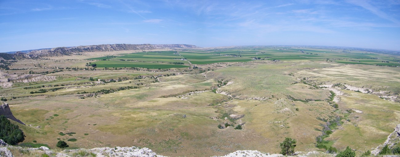 panoramic view from top of bluff