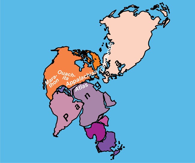 map of the world showing location of continents 250 million years ago