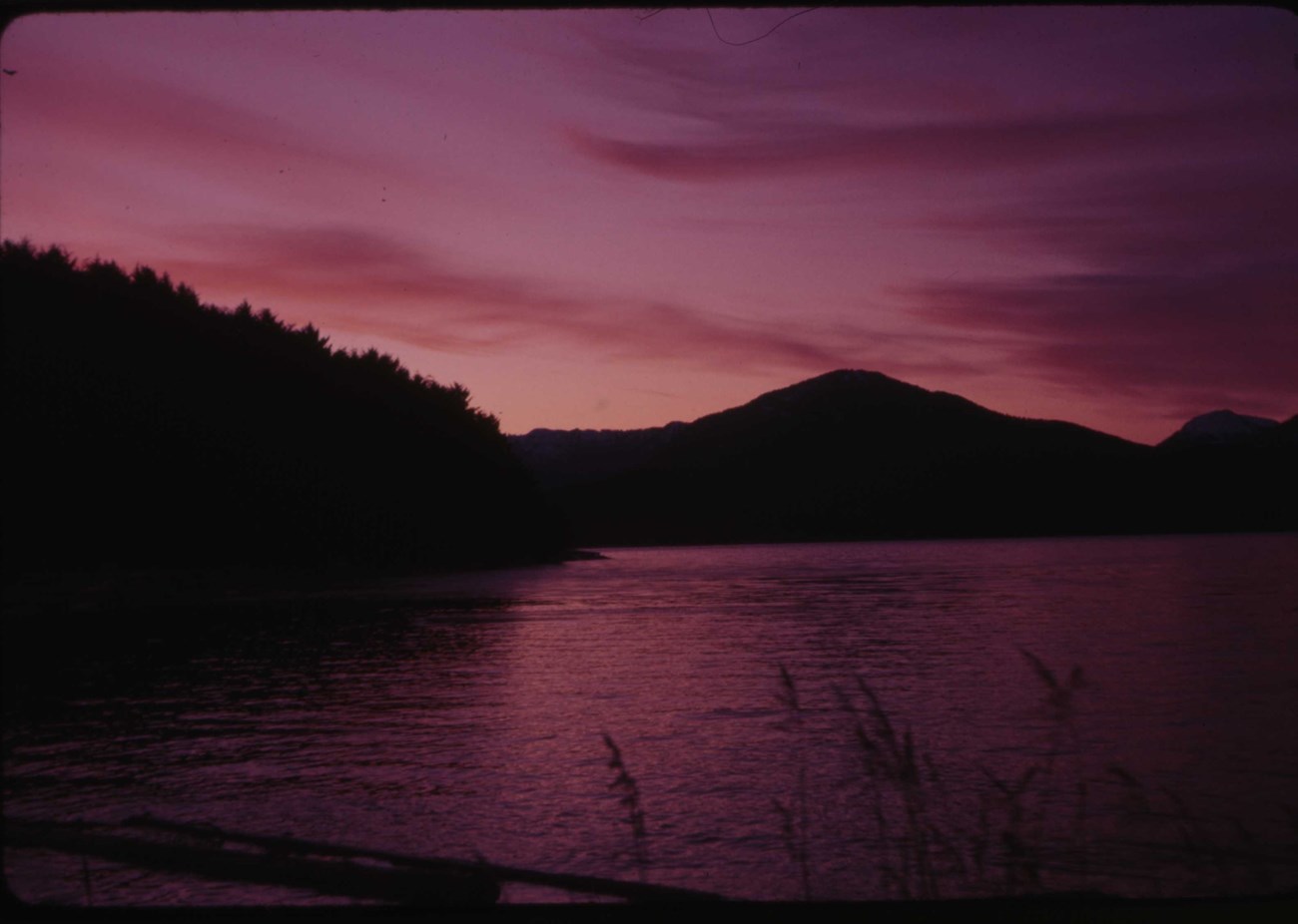 Purple sunset at Sitka National Historical Park