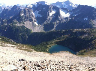 High alpine lake in North Cascades National Park This is a picture of one of the experimenal lakes experimented on and observed.