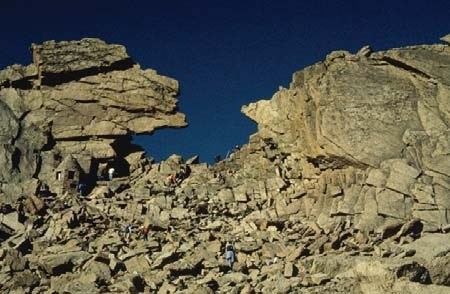 View of Keyhole along the East Longs Peak Trail