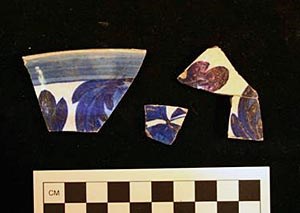 Sherds of painted ceramics. Sherds of painted ceramics.