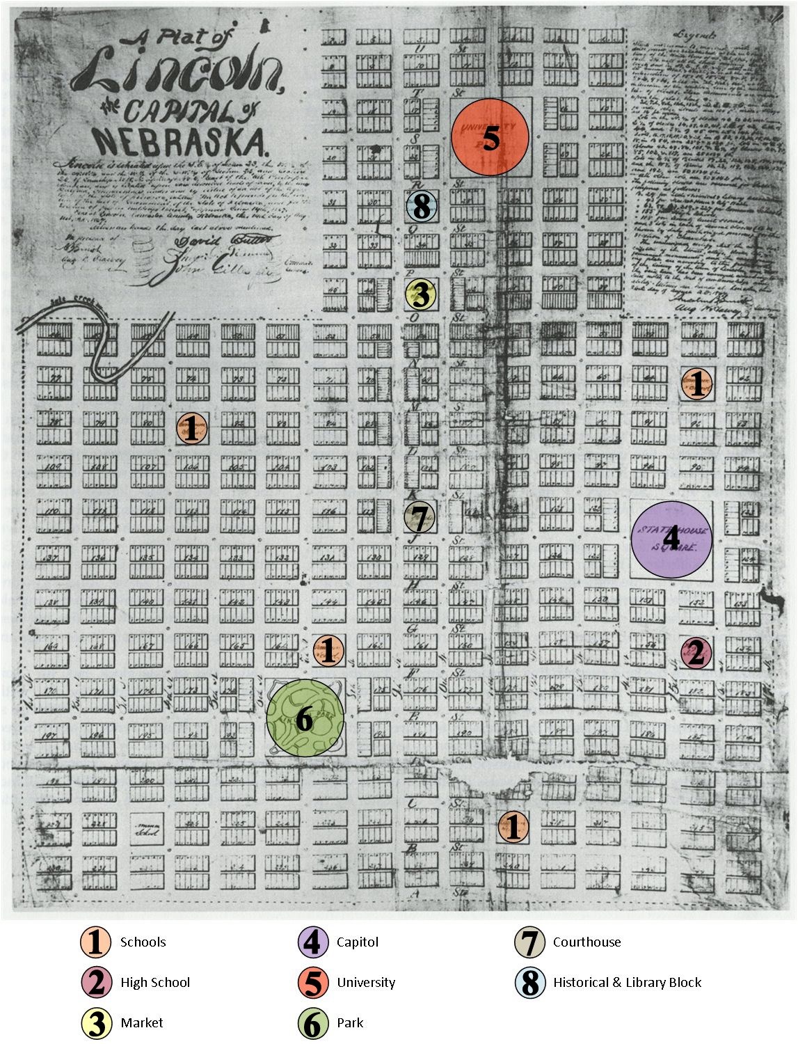 Original Plat of Lincoln, 1867 Original Plat of Lincoln, 1867
