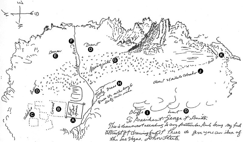 The City in the Desert, The city grid of Las Vegas rises from the Nevada  desert., Las Vegas