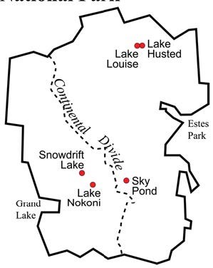 Map of Lakes Map of the five lakes included in the study.
