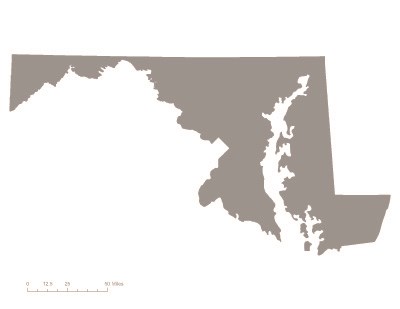 maryland State of Maryland shaded grey