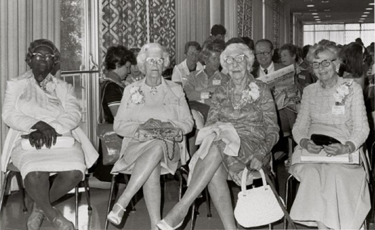 Women Suffragists Honored at the Missouri Women's State Meeting, circa 1970s. National Archives Women Suffragists Honored at the Missouri Women's State Meeting, circa 1970s. National Archives