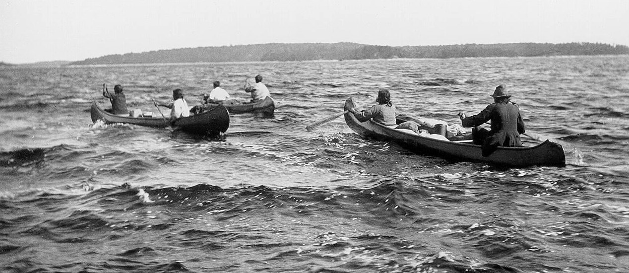 canoes namakanlake Canoers on Namakan Lake circa early 20th century