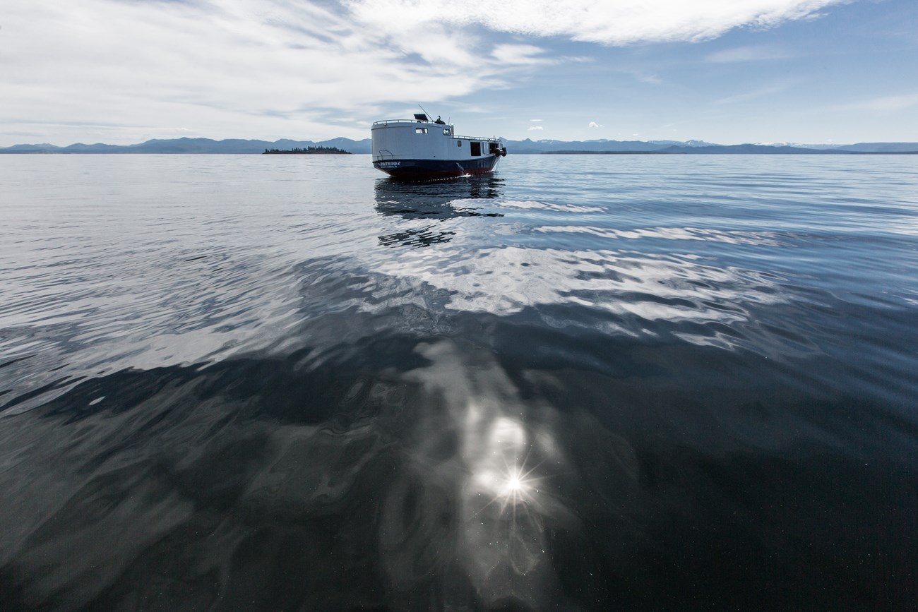 Park Fisheries Boat on Yellowstone Lake