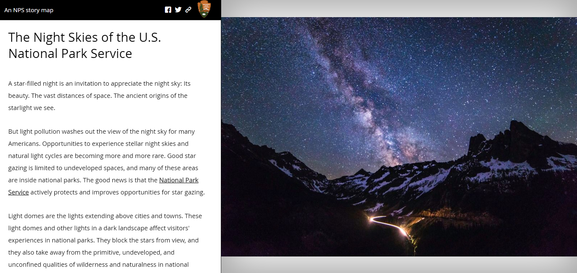 Dark Sky Park Map