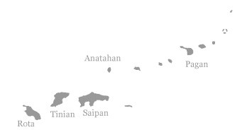 Northern Mariana Islands colored gray