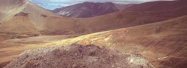 A panoramic view of Novarupta Volcano
