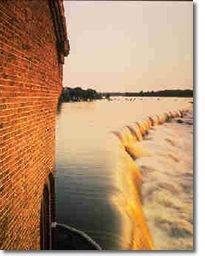 Pawtucket Falls with golden light. NPS Photo