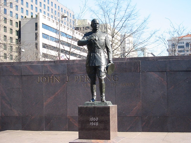 Bronze statue of General John Pershing