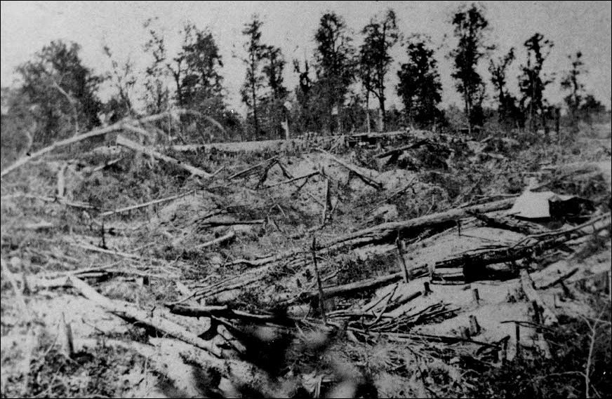 A gully used by Federal troops as a siege camp.