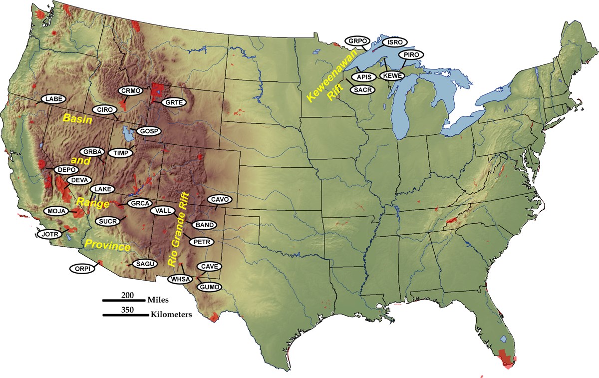 Divergent Plate Boundary—Continental Rift Geology (U.S. National Park