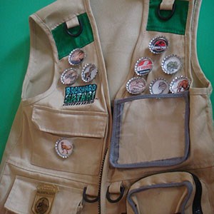 vest with badges