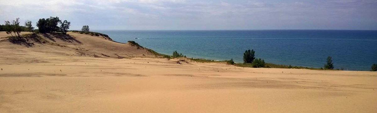 sanddune sand dude looking out towards the lake