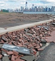Damaged Walkway at Statue of Liberty National Monument