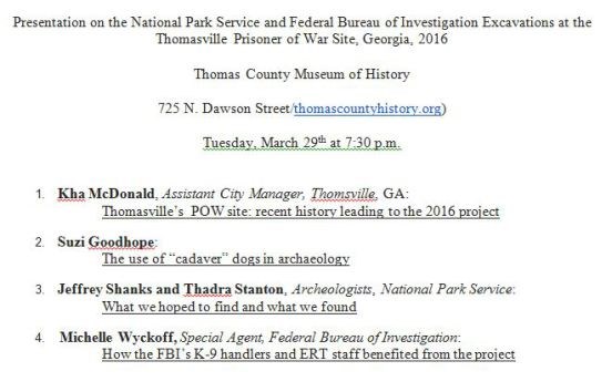 Thomas County Museum of History Talks Thomas County Museum of History Talks