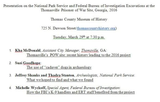 Thomas County Museum of History Talks Thomas County Museum of History Talks