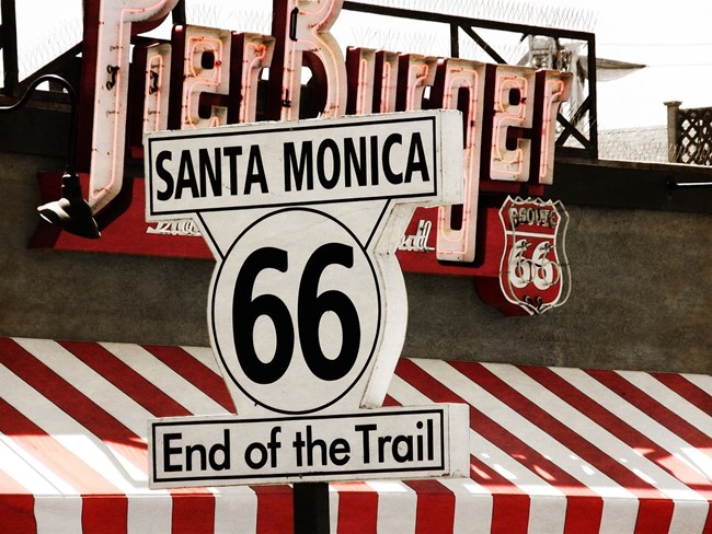 Route 66 sign. Route 66 sign.