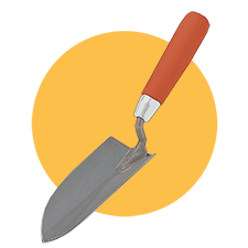 Illustration of a trowel